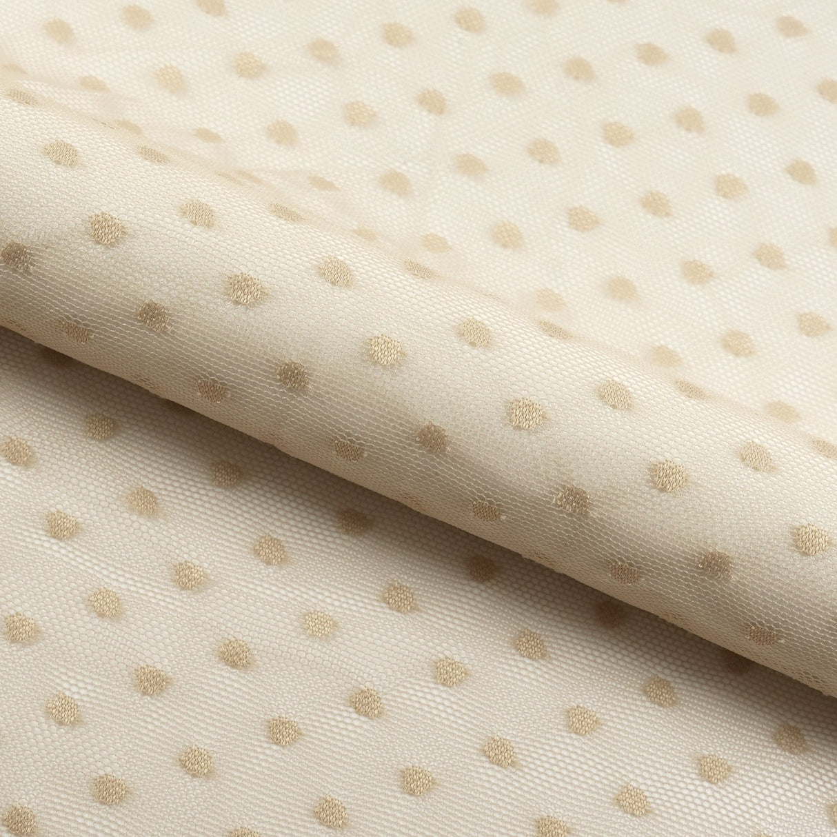 Polka Dot Stretch Mesh Fabric