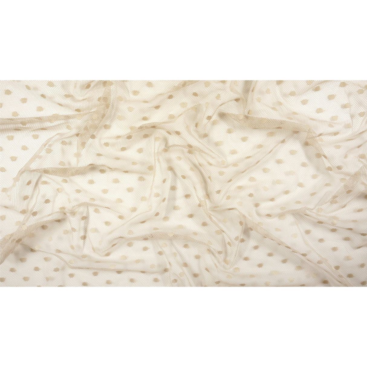 Polka Dot Stretch Mesh Fabric