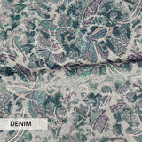 Cut Velvet Upholstery Fabric Florian Botanical Paisley
