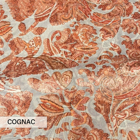 Cut Velvet Upholstery Fabric Florian Botanical Paisley