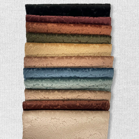 Cut Velvet Upholstery Fabric Eleanor Botanical Flair by the Yard