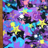 Swim Knit Totally 80's Nylon Spandex Abstract Stars