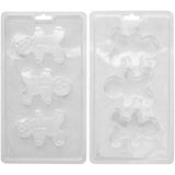 Wilton Gingerbread Man Hot Cocoa Bomb Plastic Candy Mold, 3-Cavity