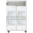 Traulsen G21003 2 Section Glass Half Door Reach In Refrigerator - Left / Left Hinged Doors