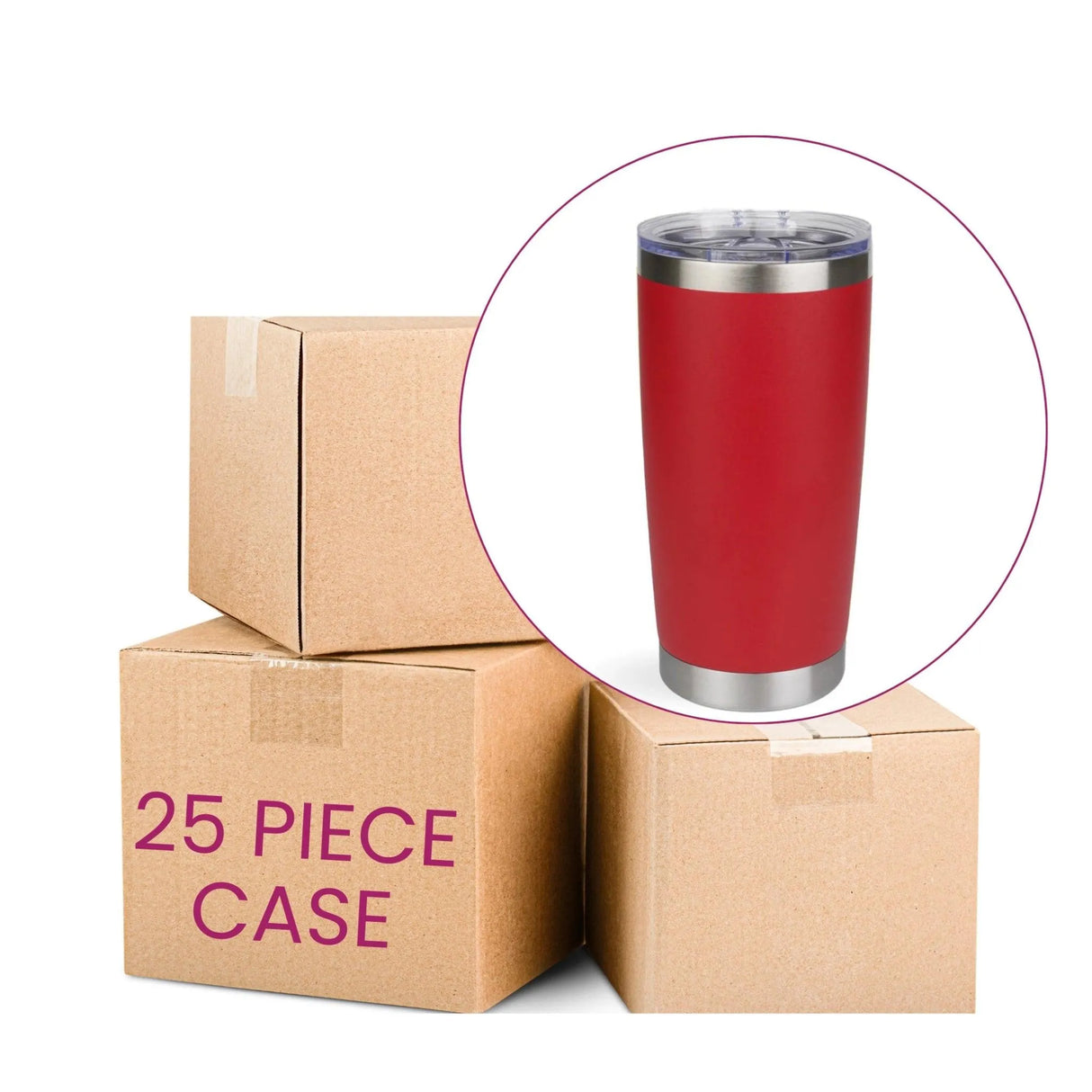 20 oz Travel Tumbler  - Red