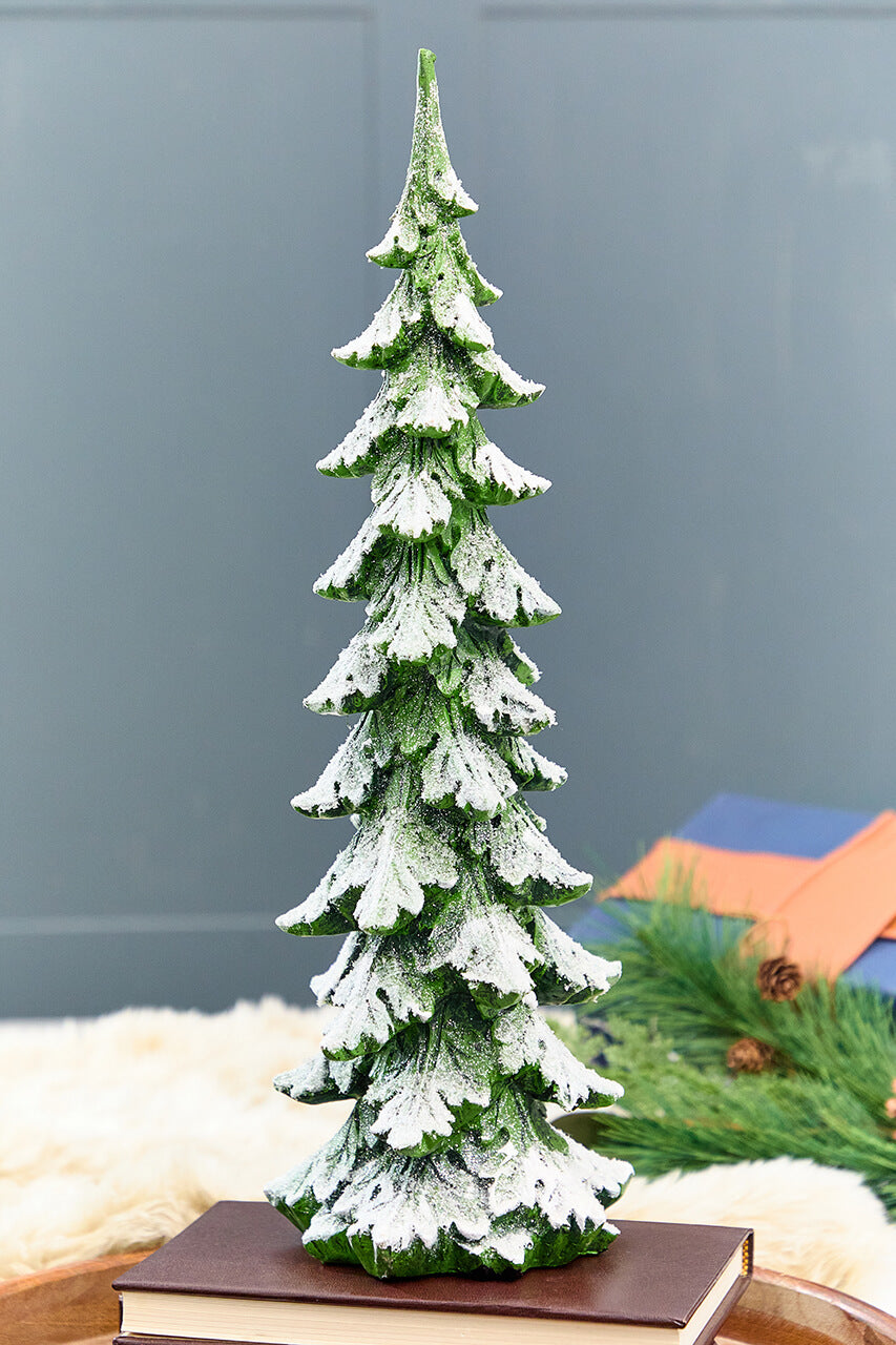 20" Resin Frosted Snow Tree