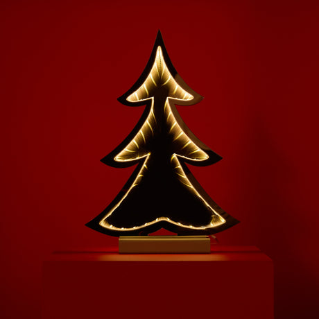 12.5" Tree Infinity Light – Battery Operated Decorative LED Lamp