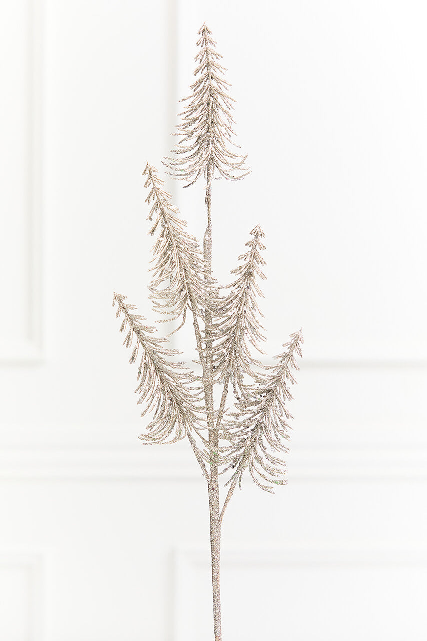 29" Platinum Glitter Tree Spray