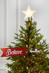 Santa's Biplane Tree Topper