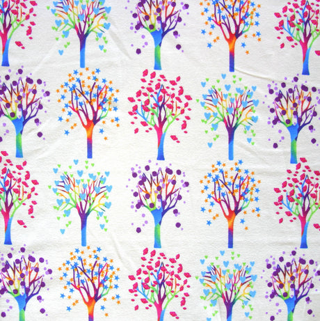 Cotton Lycra Trees of Life Knit Fabric