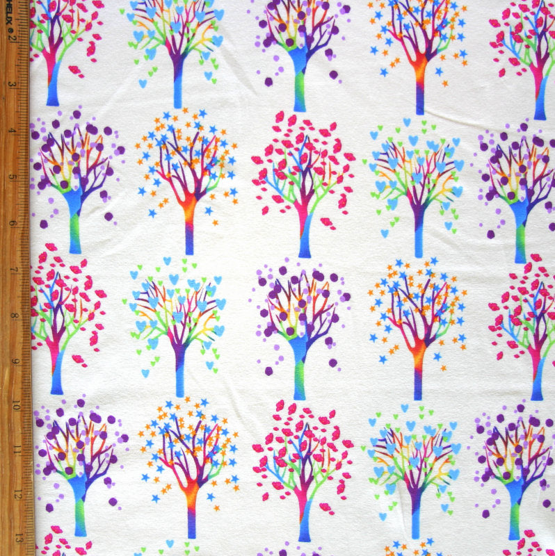 Cotton Lycra Trees of Life Knit Fabric