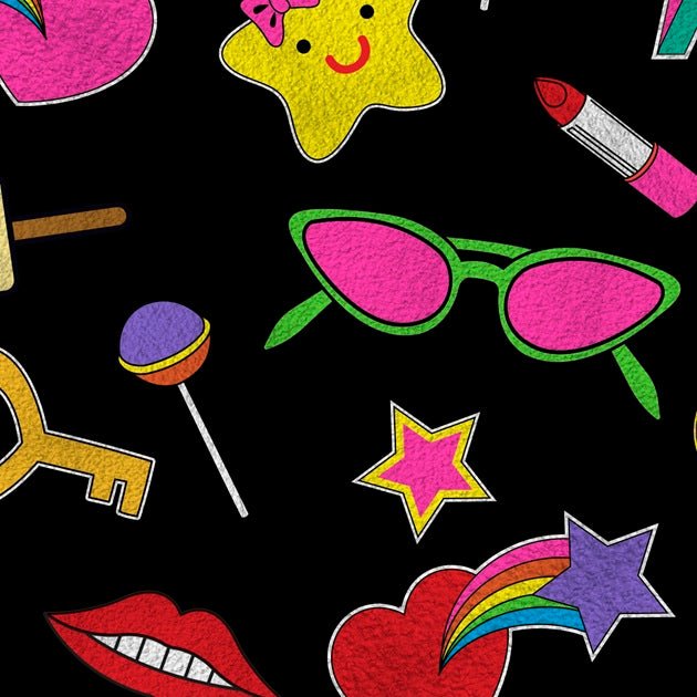 Printed Spandex Pop Icons Pattern