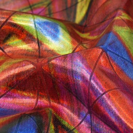 Triad Foiled Spandex Fabric - Foiled Pattern, 58" Width (1 Yard)
