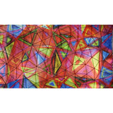 Foiled Spandex Fabric Triad Red and Royal