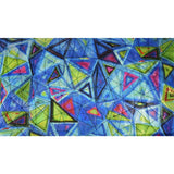 Foiled Spandex Fabric Triad Red and Royal