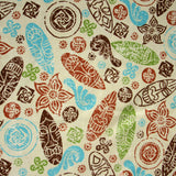 Microfiber Boardshort Fabric Tribal Masks and Symbols