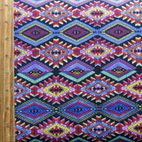 Swim Knit Sedona Nylon Spandex Tribal Print 1 Yard 15 Inch Piece