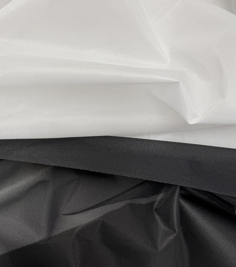 Tricot Fusible Interfacing Polyester Fabric - Black, White, 60" Width