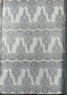 Trim Glitter Damask Design On A Mesh Lace 58" Wide - Polyester Glitter Lace Fabric - Gold, Damask Design, 58" Width (1 Yard)