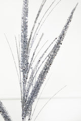 34" Glitter/Mica Triple Spike Grass Spray - Silver