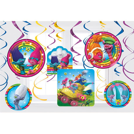 Trolls Hanging Swirl Decorations