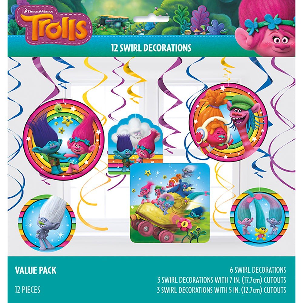 Trolls Hanging Swirl Decorations