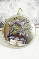 Rustic Truck with Christmas Tree Ornament 4.5" Decor