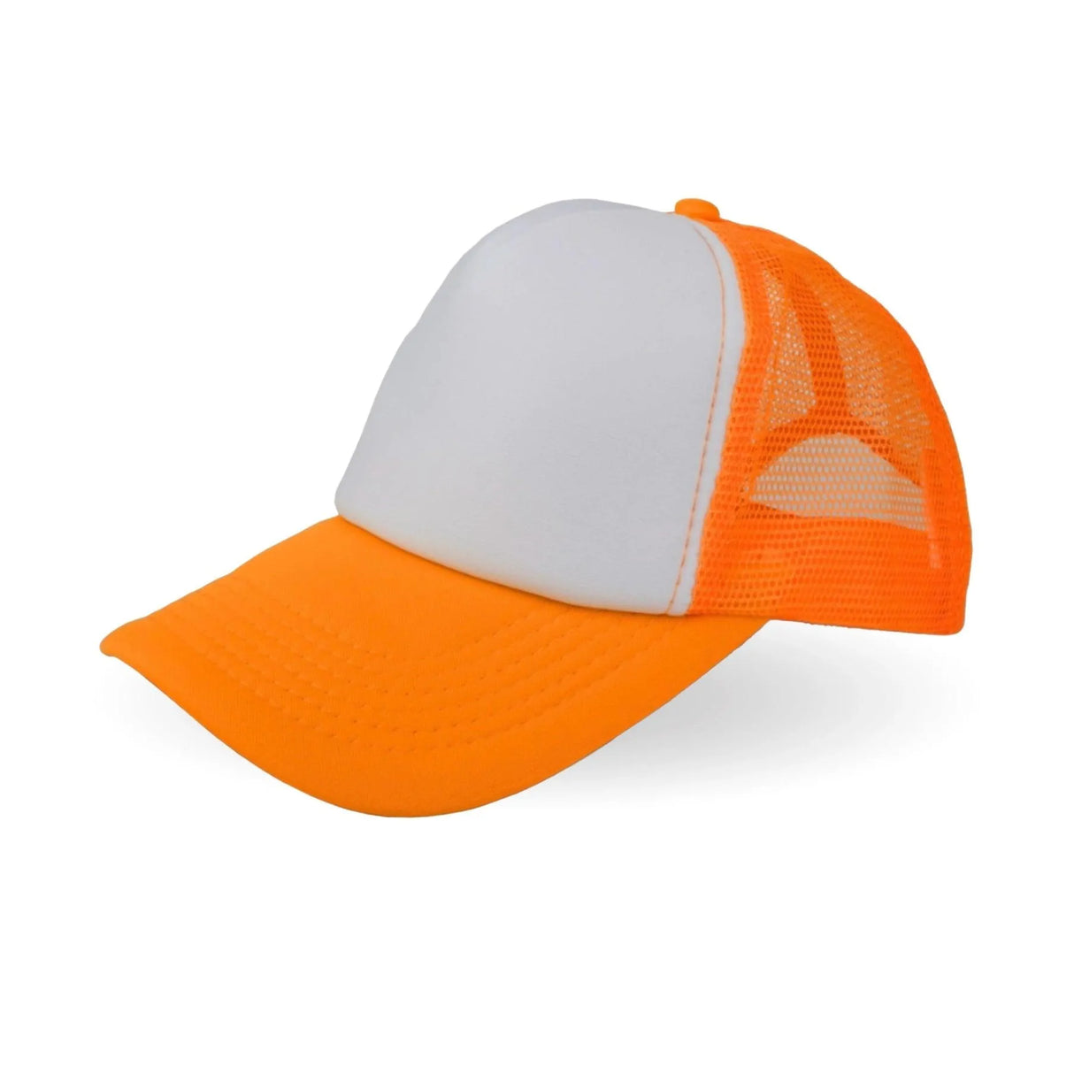 Trucker Hat - Orange & White (One Size Fits All)