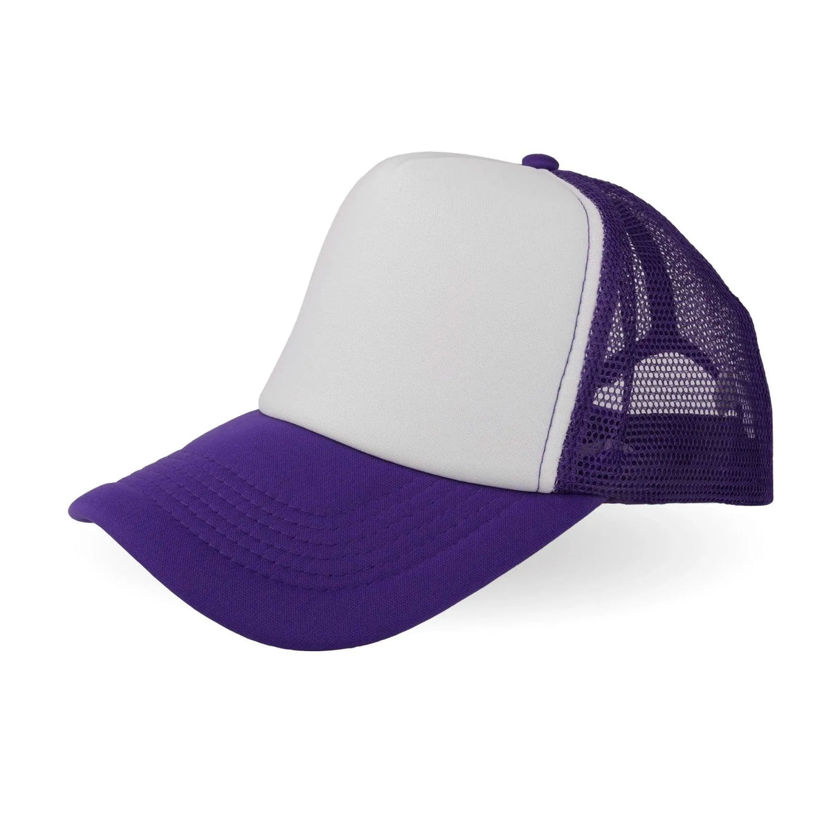 Trucker Hat - Purple & White (One Size Fits All)