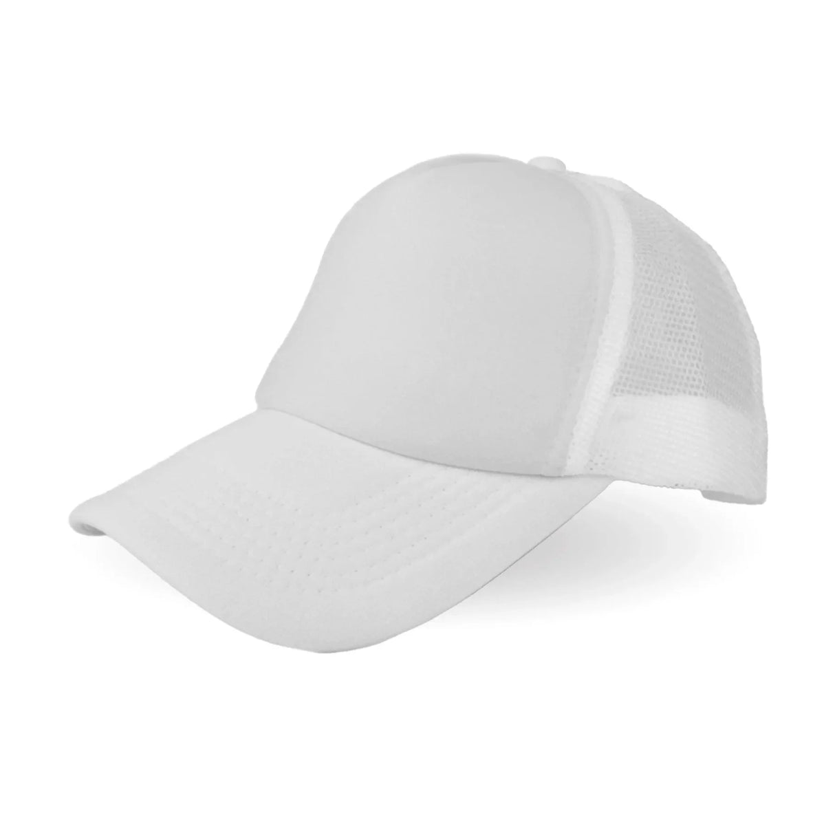 Trucker Hat - White & White (One Size Fits All)