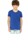 Bella Canvas 3001Y Airlume Combed And Ring-Spun Cotton Fabric - True Royal, Short Sleeve, Youth Tee (1 Piece)