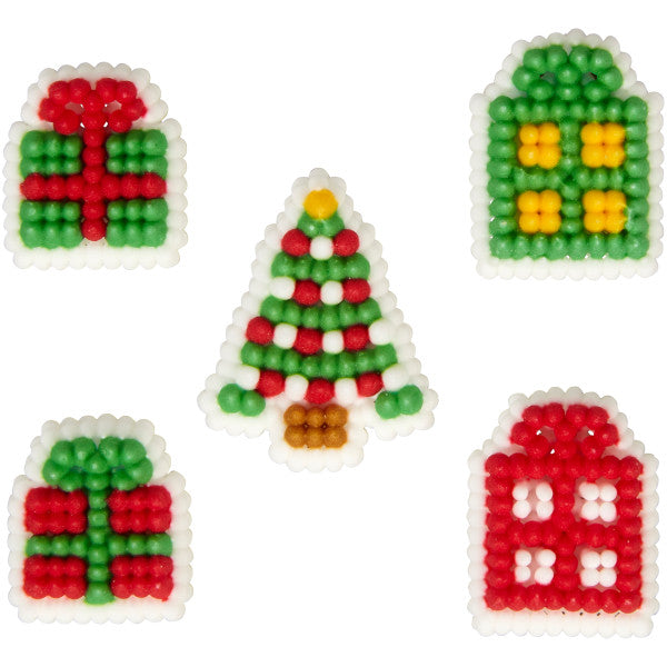 Wilton Christmas Tree and Presents Icing Decorations, 0.84 oz.