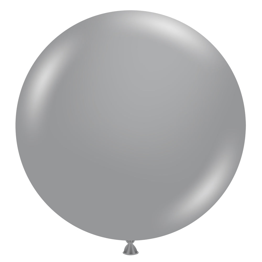 Latex Balloons 17 Inch TUFTEX Metallic Silver