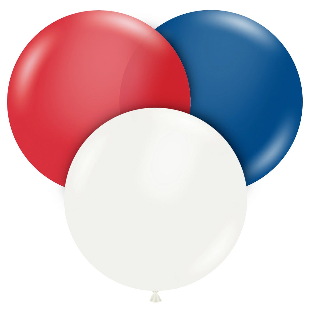 Patriotic Assortment Latex Balloons 17 Inch