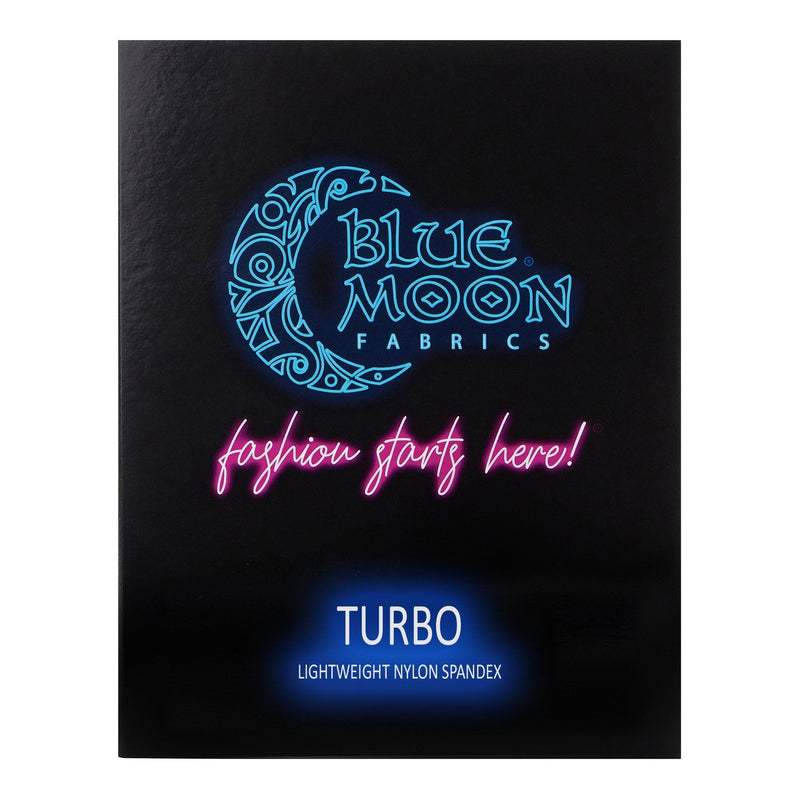 Turbo Lightweight Nylon Spandex Fabric - 51 Color Swatches, 4-Way Stretch (1 Card)