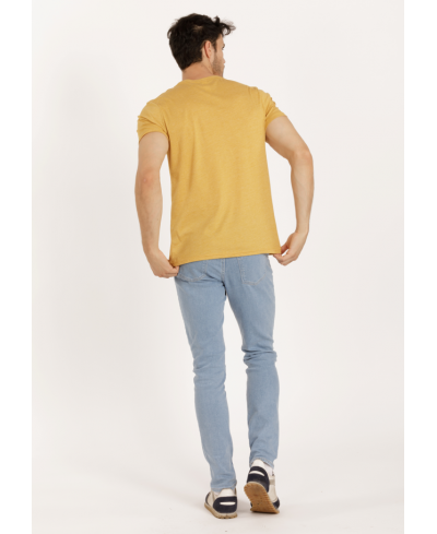 Lucky Blessed Life 3142P Polyester Cotton T-Shirt Fabric - Heather Turmeric, Sublimation, 4.2 Oz (1 Unit)
