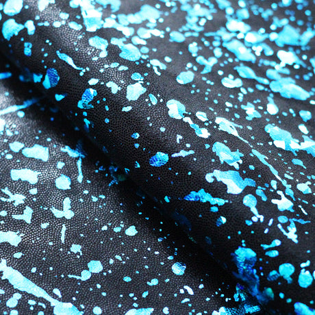 Splash Holo Nylon Spandex Fabric - Assorted Colors, Paint Splatter Hologram, 58/60" Width (1 Yard)