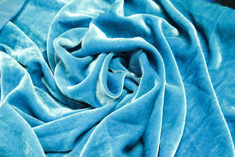 Premium Silk Rayon Velvet Fabric - Azalea, 45" Width (1 Yard)