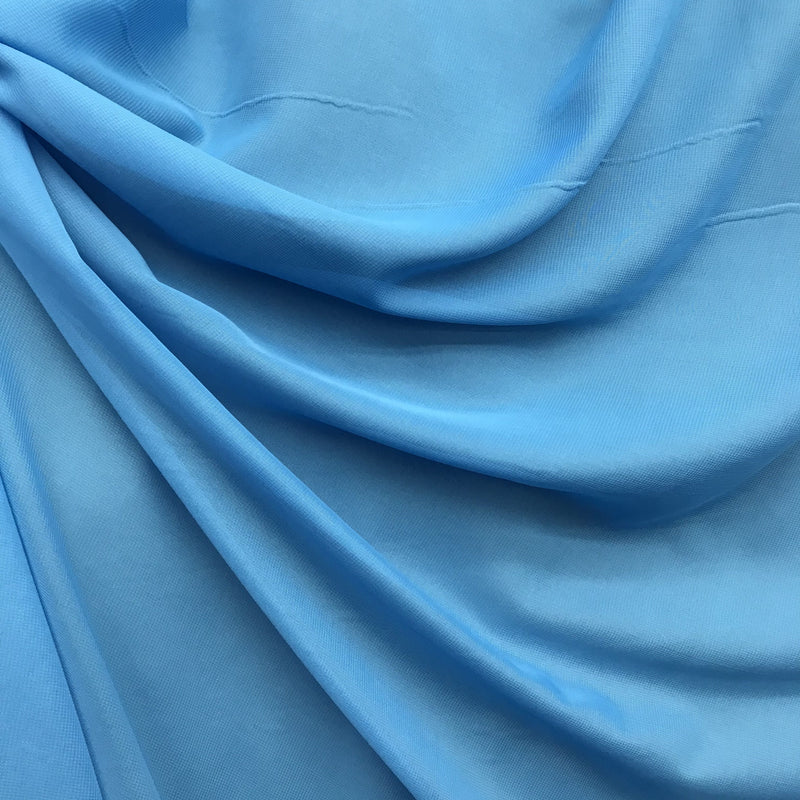 Turquoise Chiffon Polyester Fabric - Turquoise, Sheer, 59"-60" Width (1 Yard)