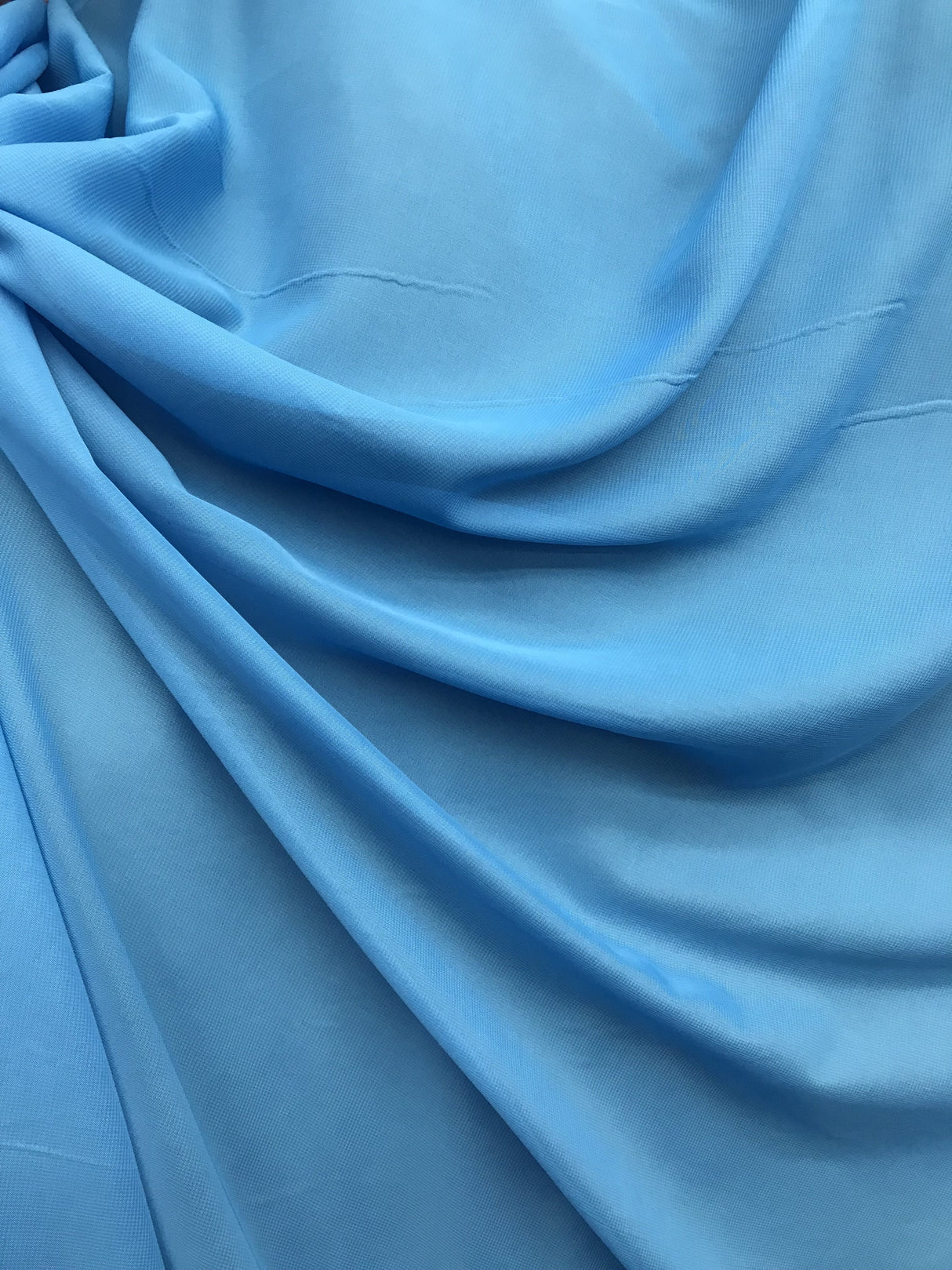Turquoise Chiffon Polyester Fabric - Turquoise, Sheer, 59"-60" Width (1 Yard)