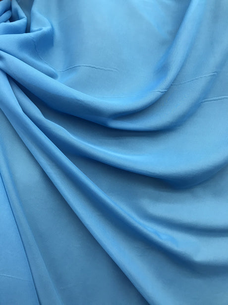 Turquoise Chiffon Polyester Fabric - Turquoise, Sheer, 59"-60" Width (1 Yard)