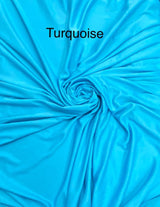 Stretch Lining Polyester Fabric - Turquoise, Matte Soft, 60" Wide (1 Yard)