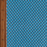 Turquoise Diamond Poly Spandex Mesh Fabric