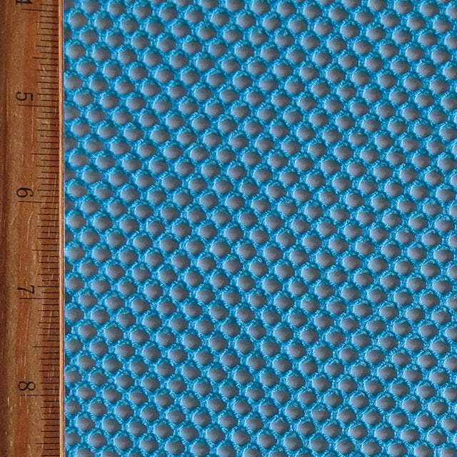 Turquoise Diamond Poly Spandex Mesh Fabric