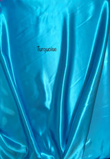 Turquoise Bridal Satin Polyester Fabric - Turquoise, Satin, 58"-60" Width (1 Yard)