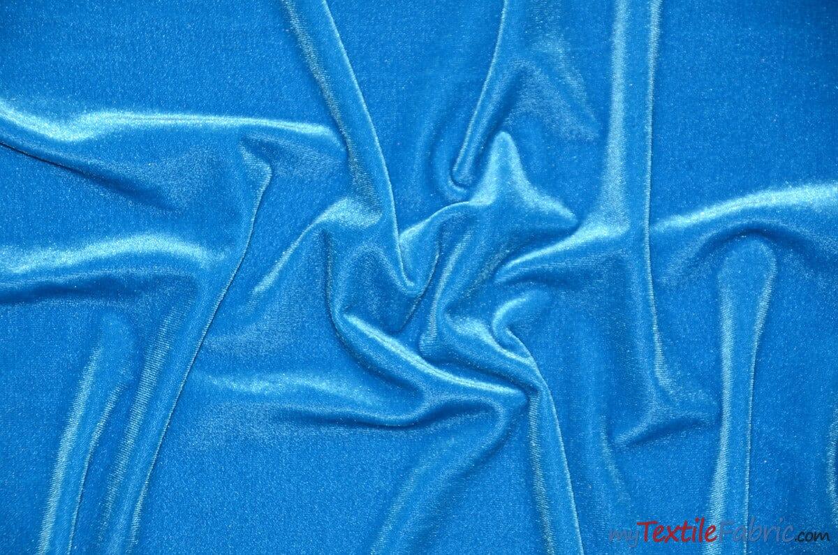 Stretch Velvet Spandex Fabric - Solid, 58" Width (1 Yard)