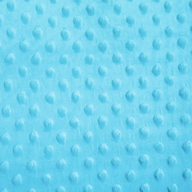 Turquoise Minky Dimple Dot Fabric