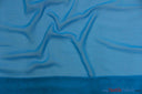 Double Georgette 100 Percent Polyester Fabric - Sheer Crepe Texture, 60" Width, Multiple Colors (1 Yard)