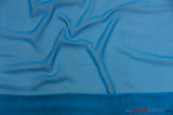 Double Georgette 100 Percent Polyester Fabric - Sheer Crepe Texture, 60" Width, Multiple Colors (1 Yard)