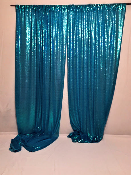 Sequins Backdrop Polyester Fabric - Sequins, Multiple Colors, 4 Feet X 8 Feet (2 Panels)